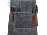 Turin Waxed Canvas Apron – Porpoise Grey - Cabrini - Elegance Perfected