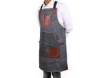 Turin Waxed Canvas Apron – Porpoise Grey - Cabrini - Elegance Perfected
