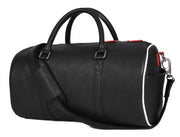 Modern Black Leather Duffel – Weekend Travel Essential