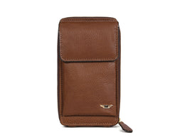 Classic Brown Leather Clutch Bag