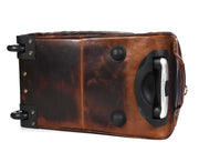 CABRINI Grand Voyager – Quilted Leather 2-Wheel Travel Trolley