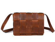 Chic Woven Crossbody Bag – Handwoven Top Grain Leather