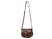 Elegant Brown Leather Crossbody – Top Grain Minimal Style