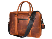 Men's Vintage Leather Messenger Bag - Professional 15.6