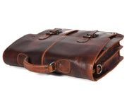 Vintage Leather Messenger Bag – Handcrafted Travel Organizer