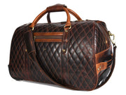 CABRINI Grand Voyager – Quilted Leather 2-Wheel Travel Trolley