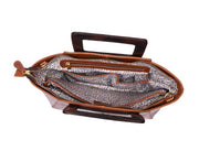 Cabrini Polaris Leather Shopper Bag – Tan Brown