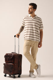 Premium Vintage Leather Trolley Bag – Travel in Timeless Style