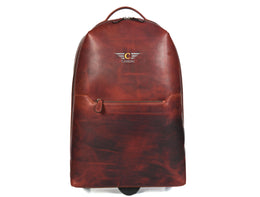 Leather Trolley Backpack – Travel-Ready Luxury