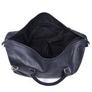 Men’s Leather Duffel Bag – Large Travel Weekender Bag with Adjustable Shoulder Strap, Dual Handles & Multiple Compartments