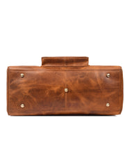 The Voyager Heritage – Premium Vintage Leather Travel Duffle Bag