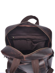 Premium Vintage Leather Backpack – Multi-Pocket Travel & Laptop Backpack