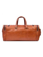 HeritageVoyage Leather Travel Duffle Bag – 24 Inch Vintage Carry-On Weekender