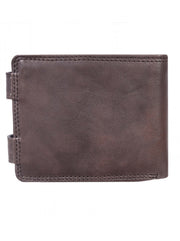 Cabrini Falcon Crest Brown Bifold Wallet with Twin Snap Straps