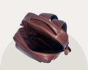 Cabrini Morano – Premium Full-Grain Brown Leather Laptop Backpack
