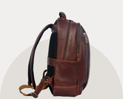 Cabrini Morano – Premium Full-Grain Brown Leather Laptop Backpack
