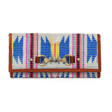 Dakota Jacquard Wallet – Tan Leather Trim