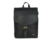 Leather Backpack – Classic Black Travel & Work Companion
