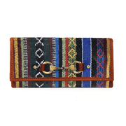 Dakota Jacquard Wallet – Tan Leather Trim