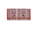 Dakota Jacquard Wallet – Tan Leather Trim