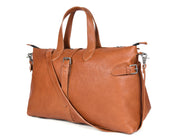 Elegant Tan Leather Travel Bag – Premium Handcrafted Duffel