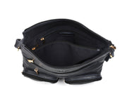 CABRINI Versa – Structured Black Multi-Pocket Shoulder Bag