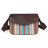 Mexico Saddle Crossbody – Dark Brown Jacquard Edition