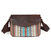 Mexico Saddle Crossbody – Dark Brown Jacquard Edition