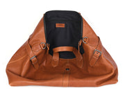 Elegant Tan Leather Travel Bag – Premium Handcrafted Duffel