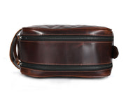 Quilted Leather Toiletry Bag – Brown