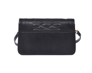 Luxe Noir Quilted Leather Shoulder Clutch