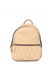 Chic Coral Quilted Leather Women's Backpack – Elegant, Stylish & Compact