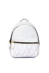 Chic Coral Quilted Leather Women's Backpack – Elegant, Stylish & Compact