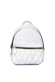 Chic Coral Quilted Leather Women's Backpack – Elegant, Stylish & Compact