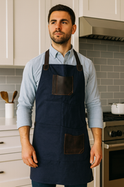 ogue Leather & Canvas Apron – Heavy-Duty Workwear