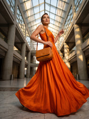 Stylish Tan Crossbody – Earthy & Elegant
