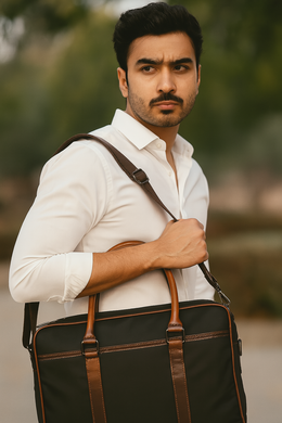 Classic Leather Office Bag – Smart Organizer for Work