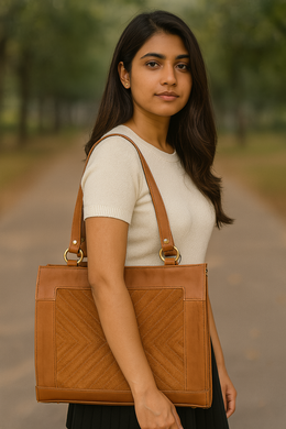 Leather Suede Hand Bag For Women