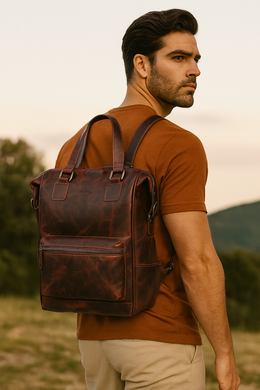 Full Grain Leather Backpack – Loom Edition