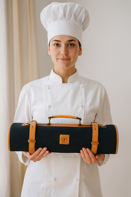 Malaga Canvas Knife Roll - Raven Black