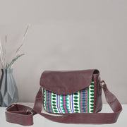Mexico Saddle Crossbody – Dark Brown Jacquard Edition