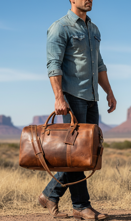 The Voyager Vintage Leather Duffle Bag