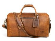 Full Grain Leather Weekender Bag – Tawny Brown