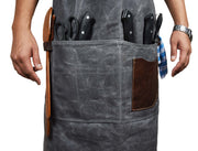 Turin Waxed Canvas Apron - Ash Grey