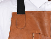 Chef & Artist Apron in Full Grain Leather – Tan Brown