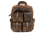 Hunter Brown Vintage Leather Backpack
