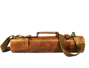 Top Grain Leather Knife Roll – 10 Slot Chef Tool Wrap