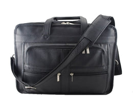 Classic Leather Briefcase – Top Grain Office Portfolio Bag