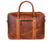 Men's Vintage Leather Messenger Bag - Professional 15.6