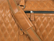 Cabrini 20-Inch Quilted Leather Duffle Bag – Luxury Weekender & Travel Bag for Men and Women ✨ Storytelling Product Description